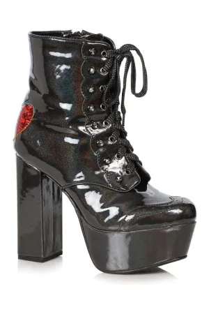 520-BELLINI Festival Boot | Black Faux Leather