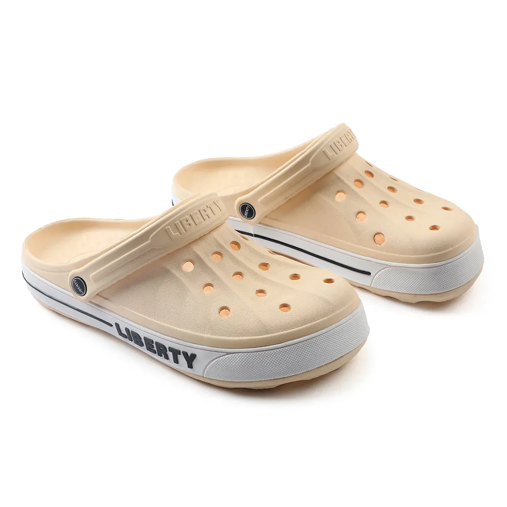A-HA Khaki Casual Slip-on Clogs For Men LITEWALK By Liberty