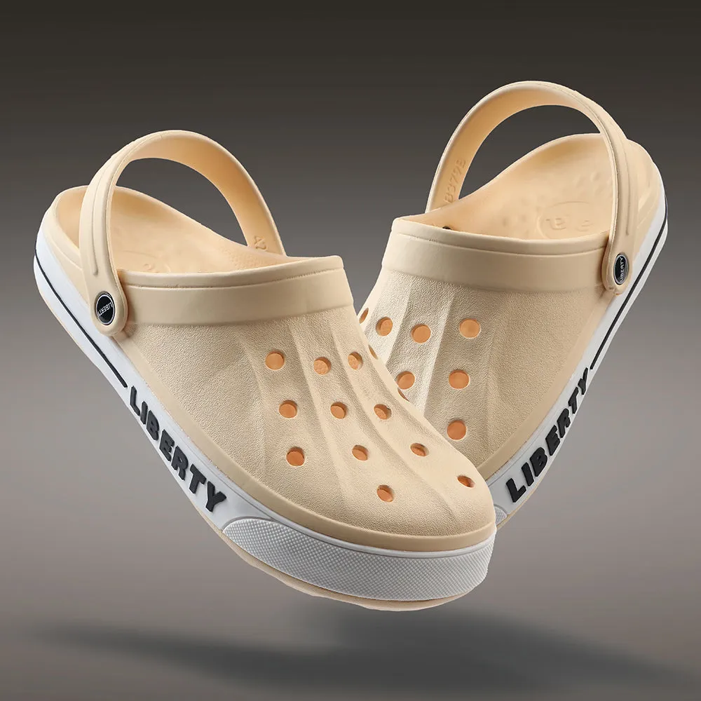 A-HA Khaki Casual Slip-on Clogs For Men LITEWALK By Liberty