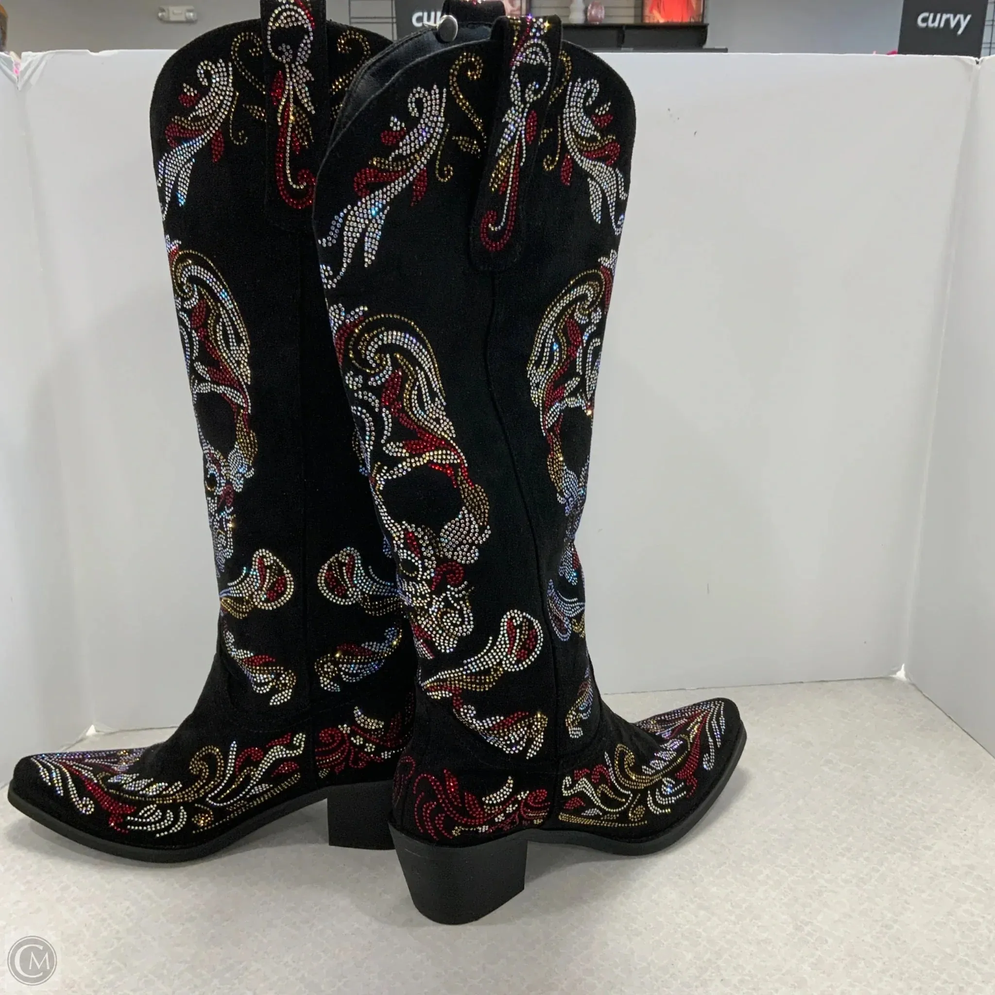 Boots Western By wet kiss  In Black, Size: 7