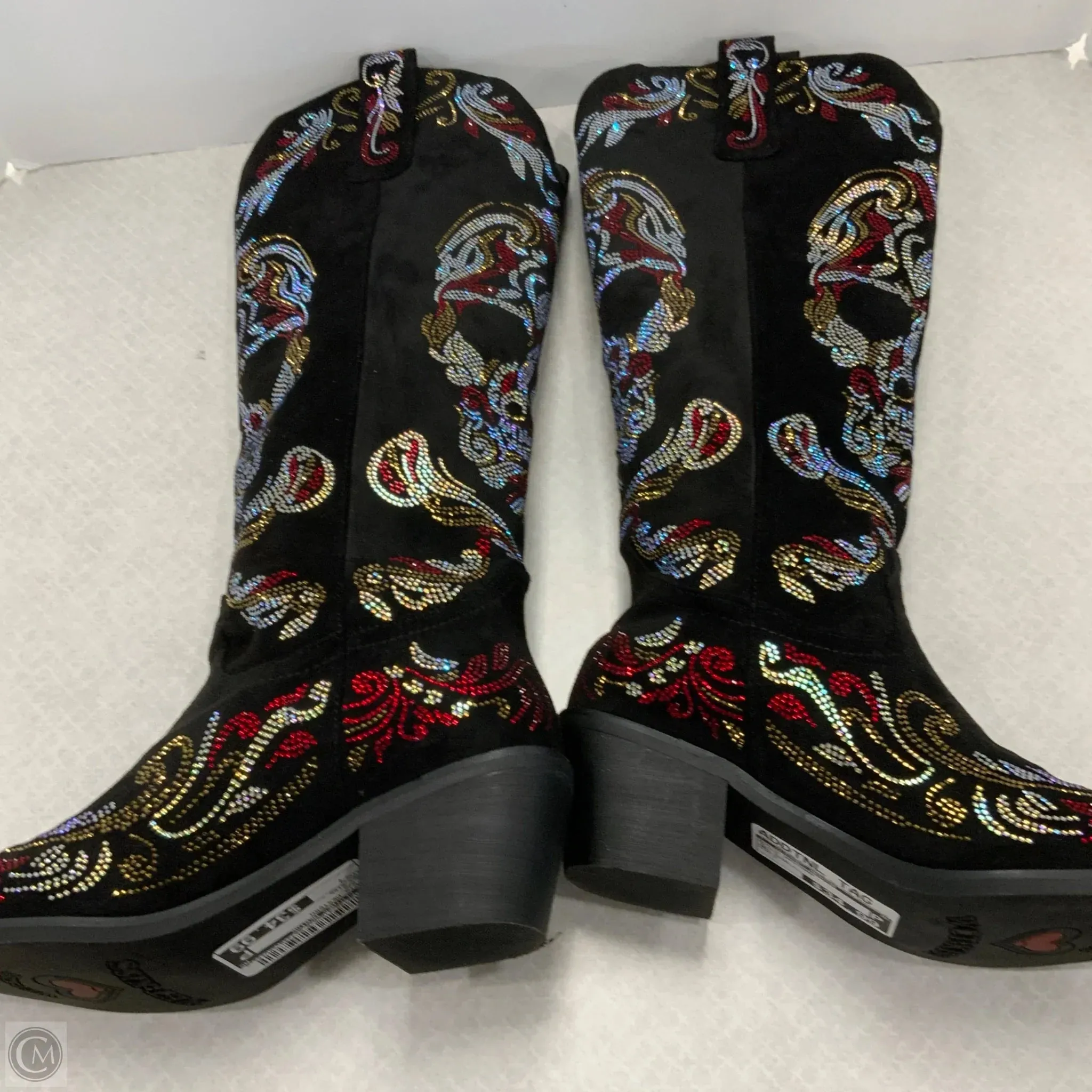 Boots Western By wet kiss  In Black, Size: 7