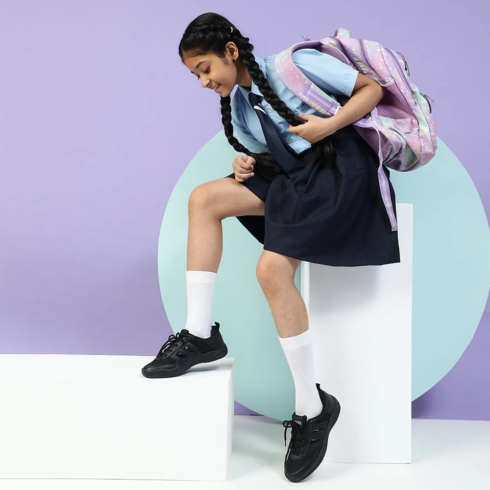 Force 10 Black Lacing Uniform School Shoes For Kids SKOLGAME-L By Liberty