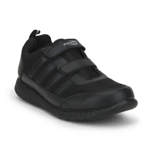Force 10 Black Non Lacing Uniform School Shoes For Kids 9906-90SV By Liberty