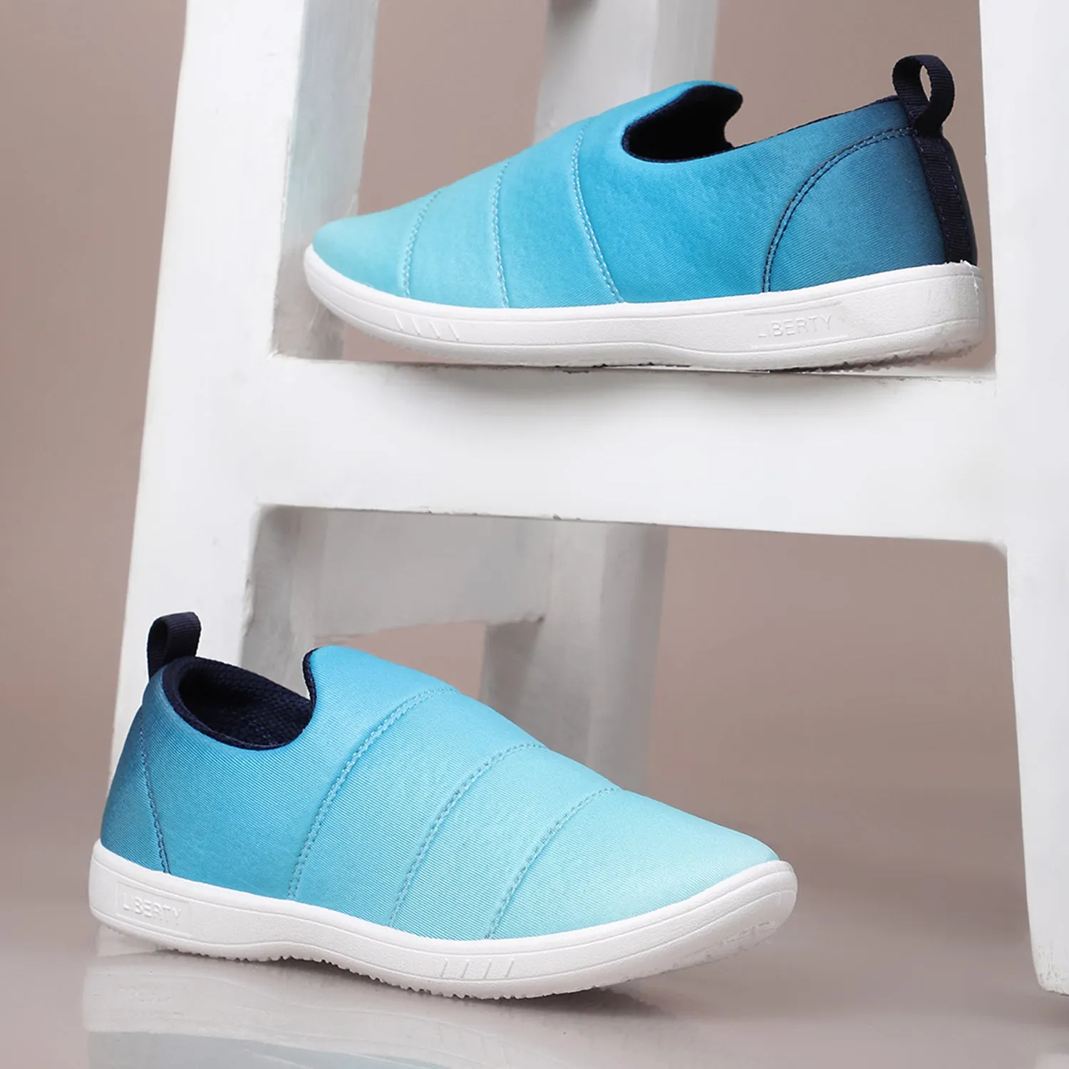 Force 10 Sea Green Casual Non Lacing Slip-on Shoes For Women HARVEY-50E By Liberty