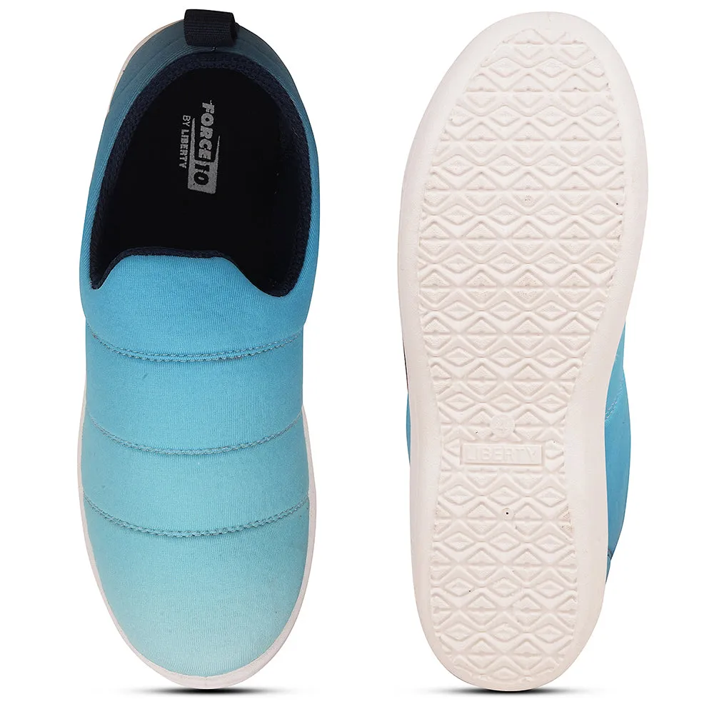 Force 10 Sea Green Casual Non Lacing Slip-on Shoes For Women HARVEY-50E By Liberty