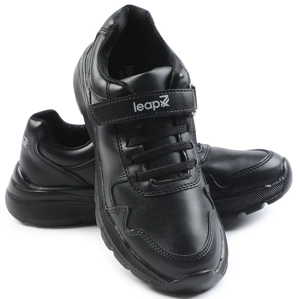 Leap7x Black Velcro Uniform School Shoes For Kids SCHLPRO-3 By Liberty