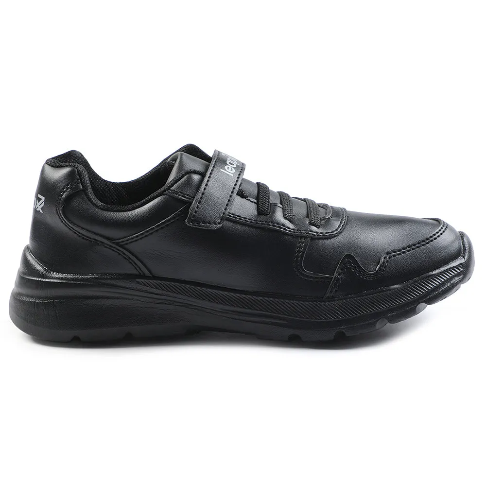 Leap7x Black Velcro Uniform School Shoes For Kids SCHLPRO-3 By Liberty