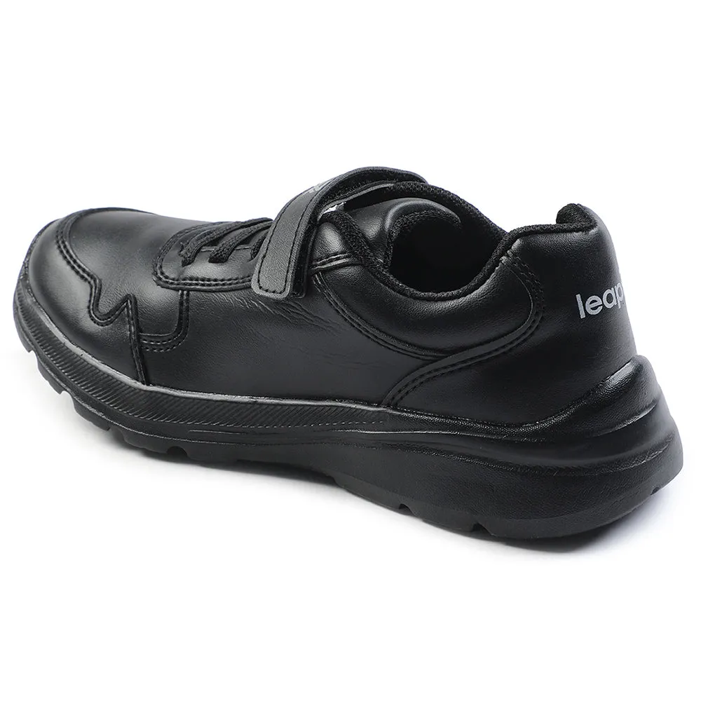 Leap7x Black Velcro Uniform School Shoes For Kids SCHLPRO-3 By Liberty