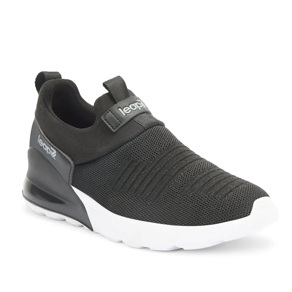 Leap7x Non Lacing Black Casual Slip on Shoes For Women TRISK-01 By Liberty