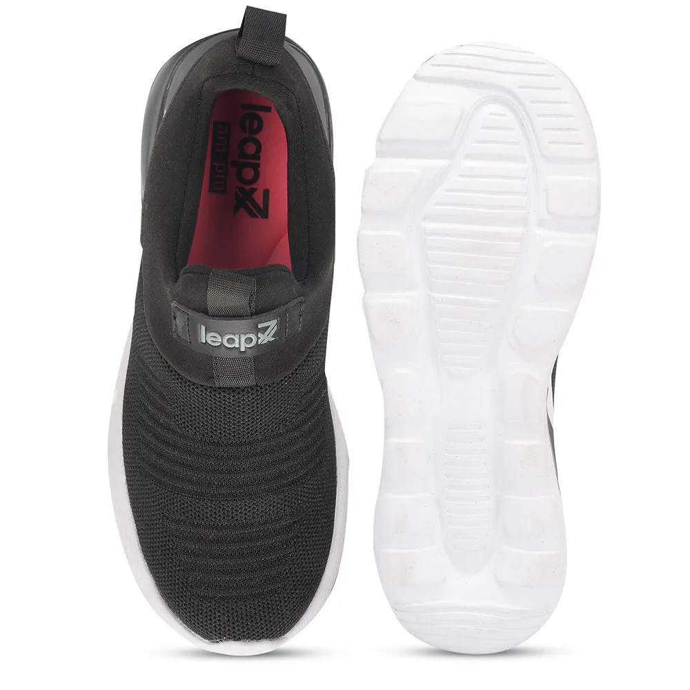 Leap7x Non Lacing Black Casual Slip on Shoes For Women TRISK-01 By Liberty