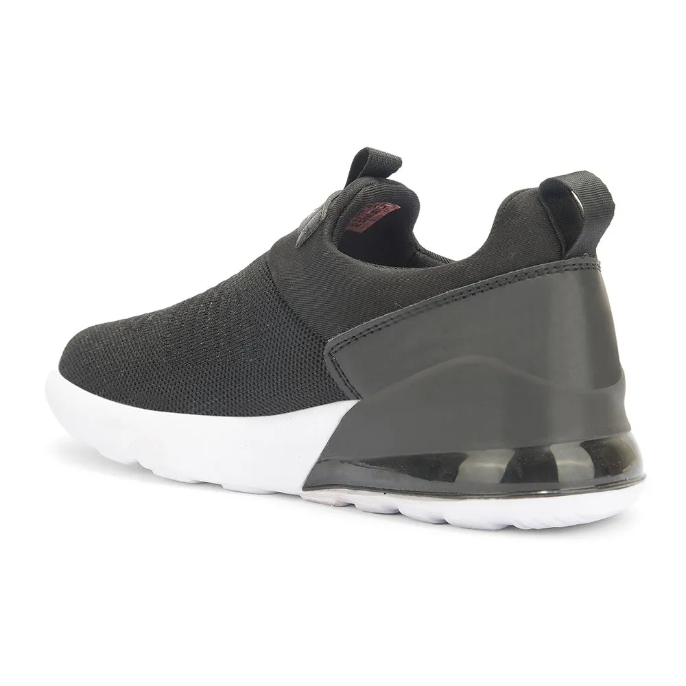Leap7x Non Lacing Black Casual Slip on Shoes For Women TRISK-01 By Liberty