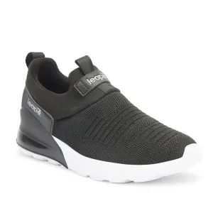 Leap7x Non Lacing Black Casual Slip on Shoes For Women TRISK-01 By Liberty