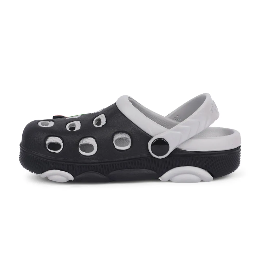 Lucy & Luke Black Casual Slingback Clogs For Kids LPMXT-823 By Liberty