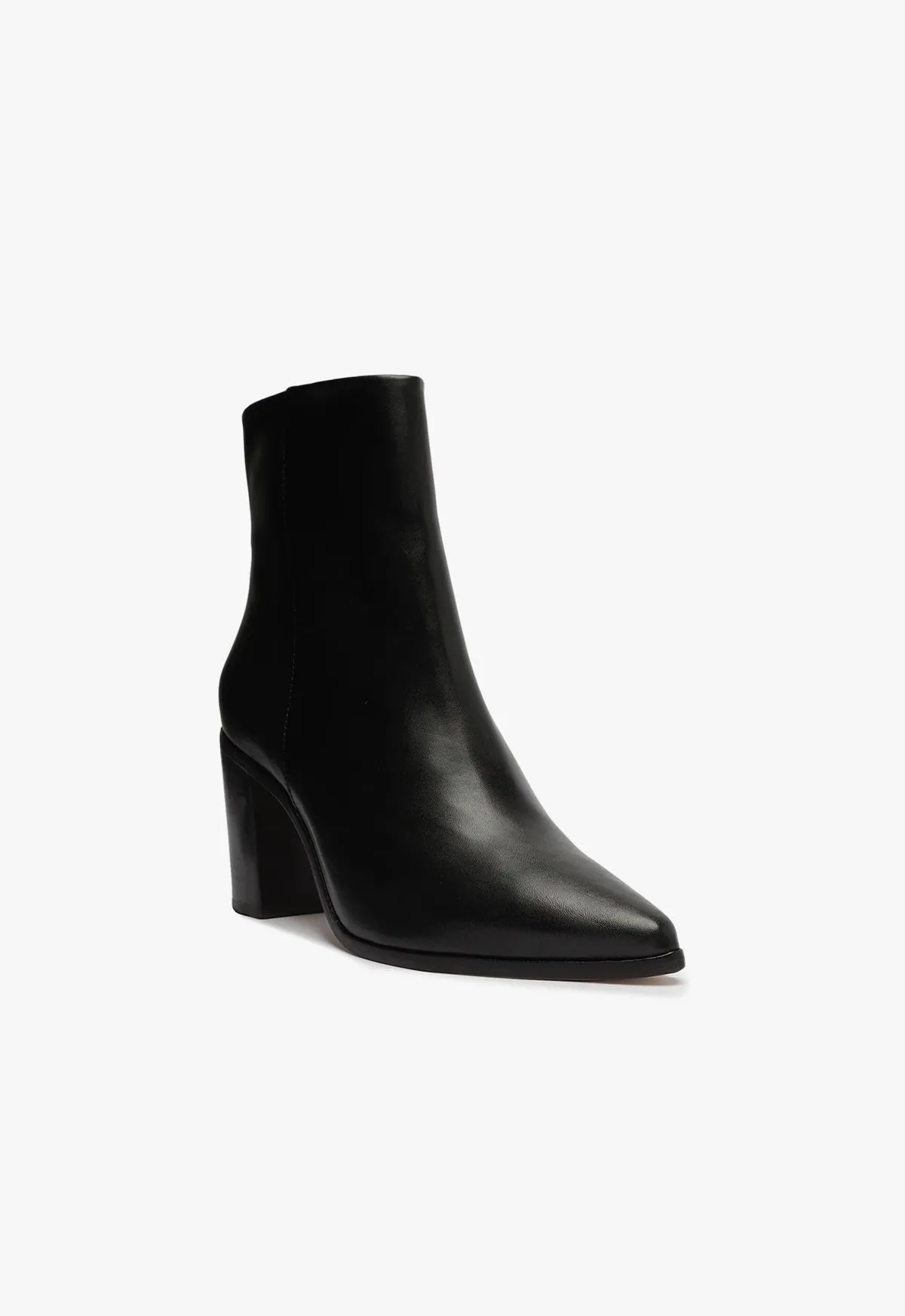 Magali Block Leather Bootie