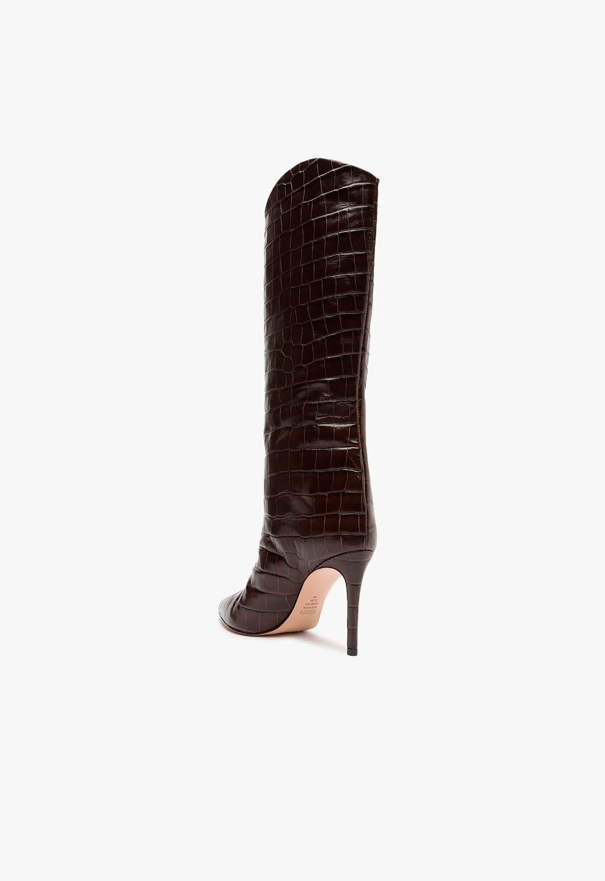 Maryana Crocodile-Embossed Leather Boot