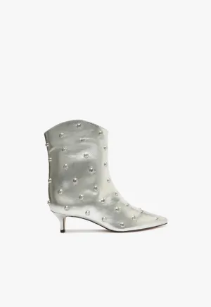Maryann Metallic Leather Bootie