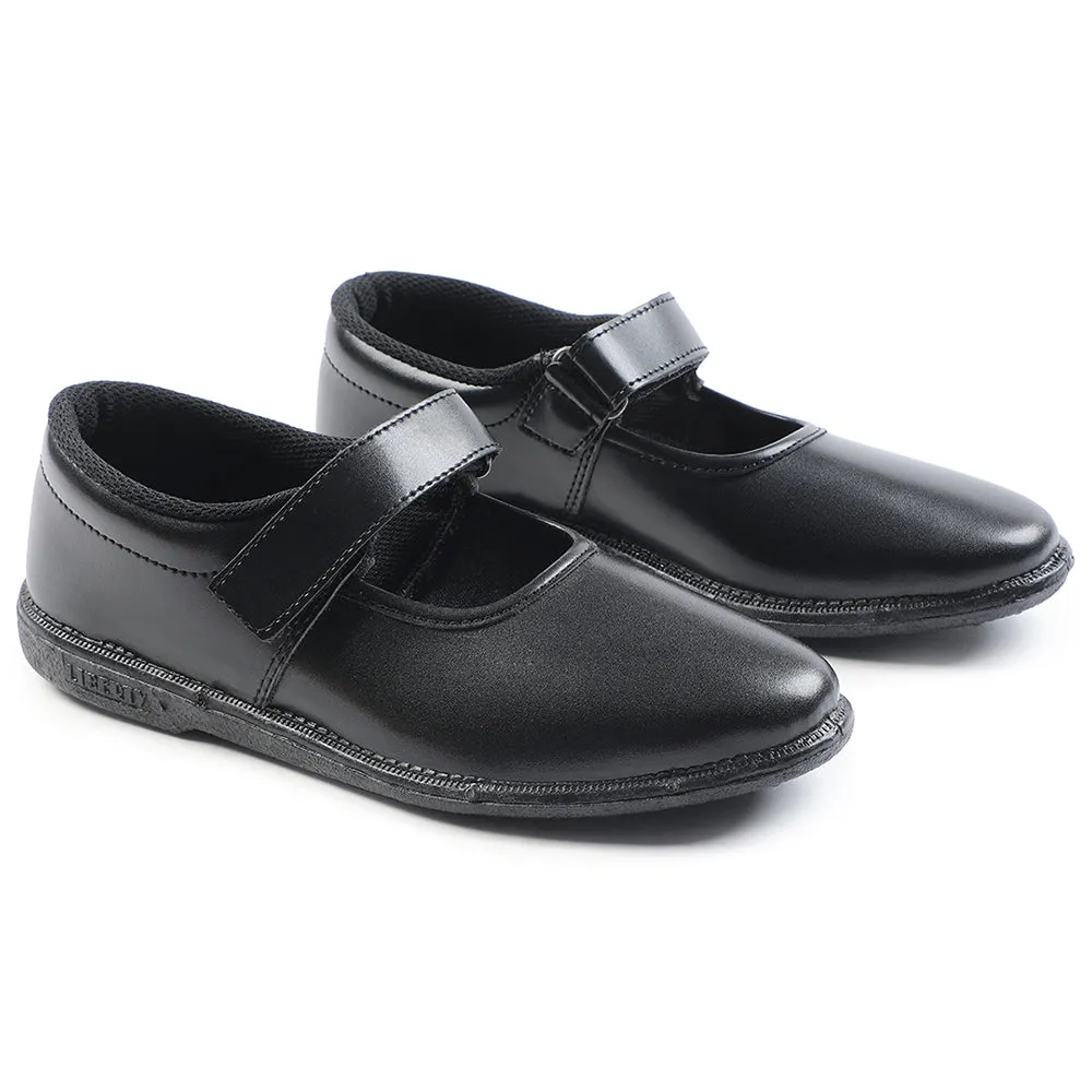 Prefect Black Ballerina Dress School Shoes For Kids S/GIRL(V) By Liberty