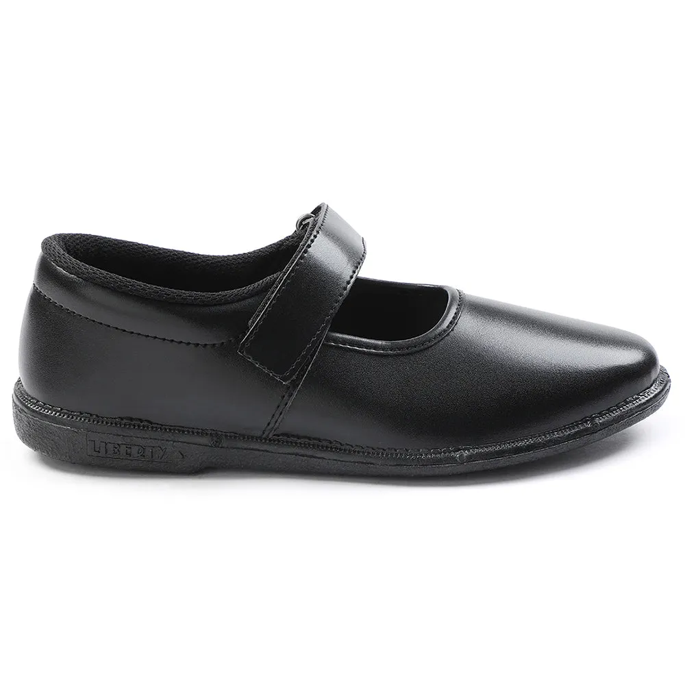 Prefect Black Ballerina Dress School Shoes For Kids S/GIRL(V) By Liberty