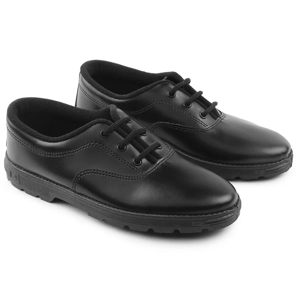 Prefect Black Lacing Uniform School Shoes For Kids S-BOYEXCEA By Liberty