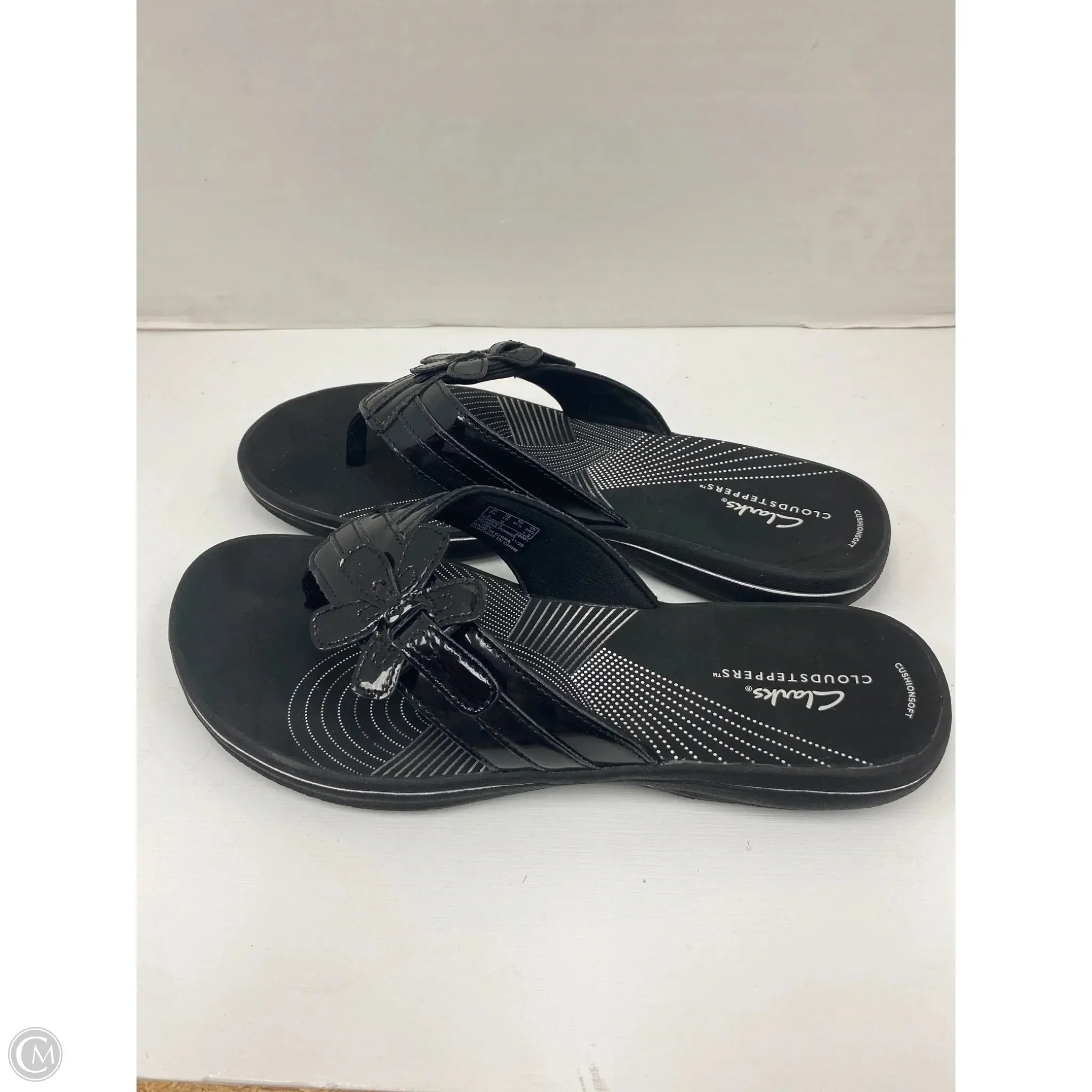 Sandals Flats By Clarks In Black, Size: 10