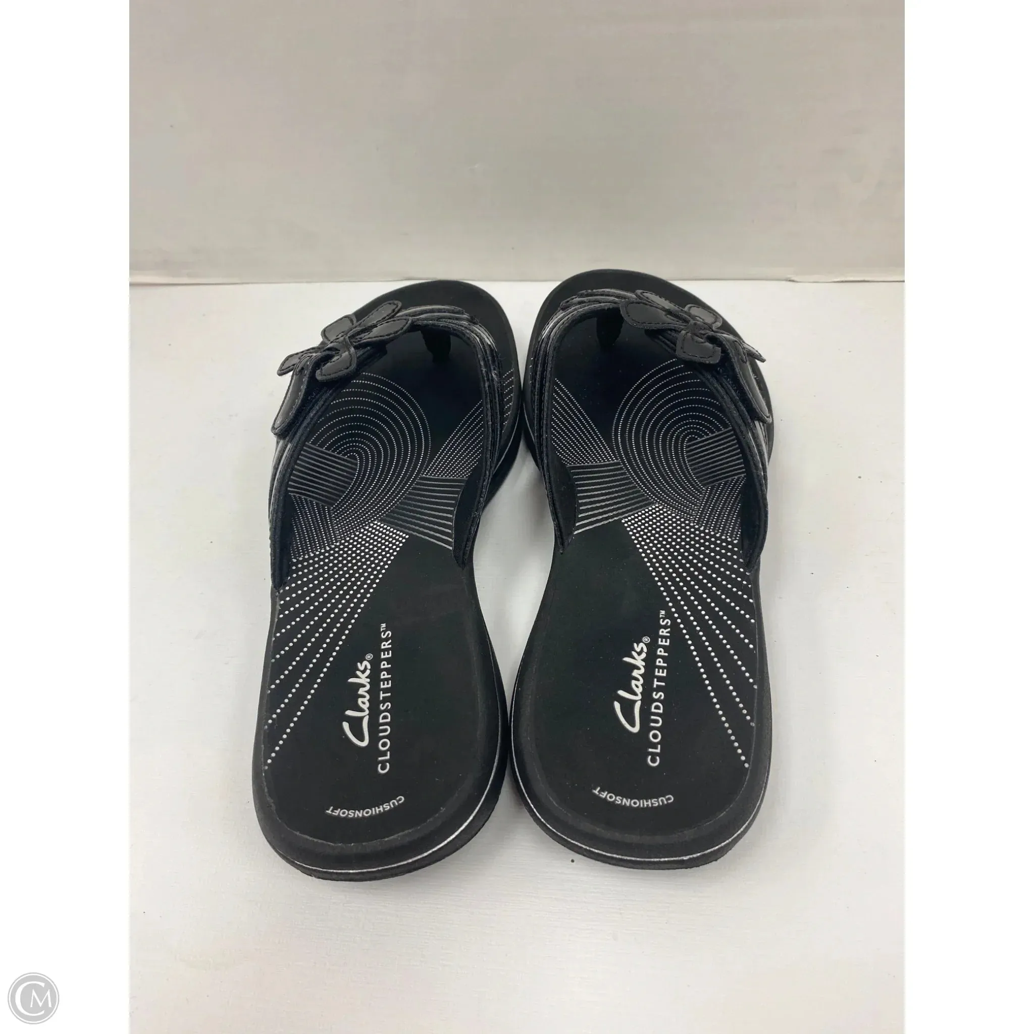 Sandals Flats By Clarks In Black, Size: 10