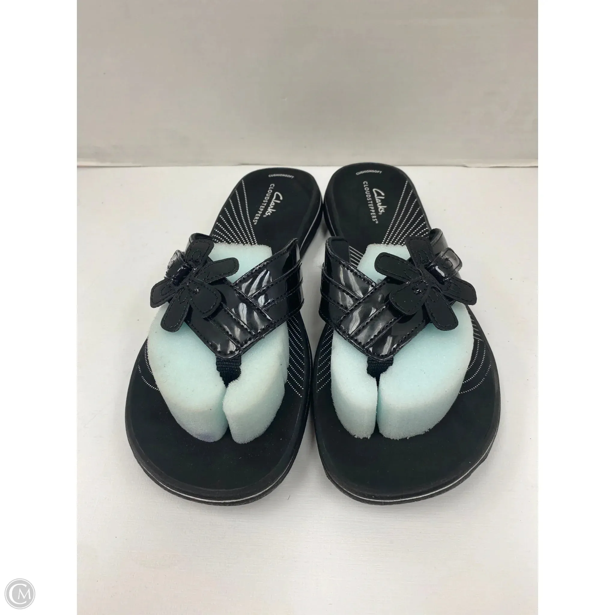 Sandals Flats By Clarks In Black, Size: 10