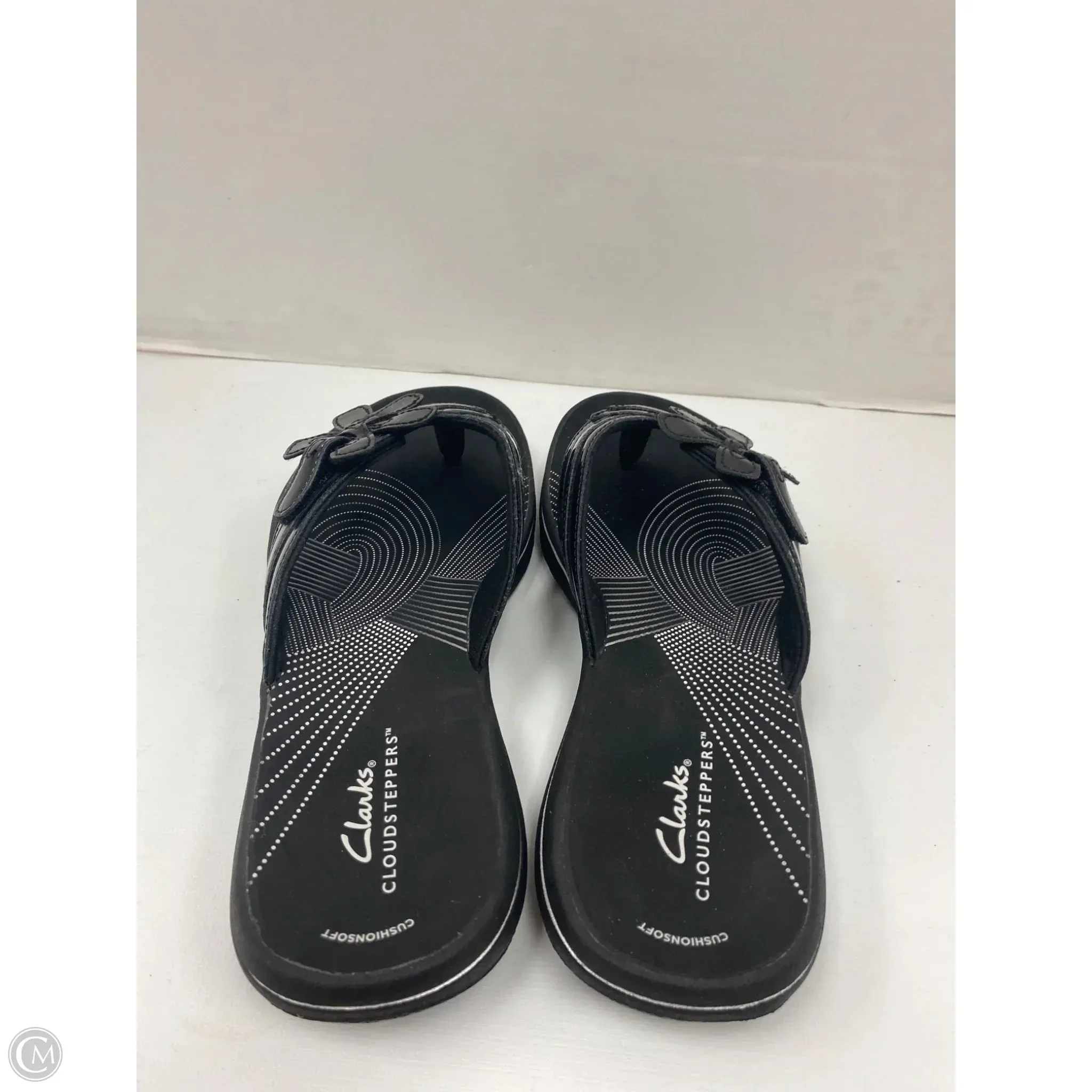 Sandals Flats By Clarks In Black, Size: 10