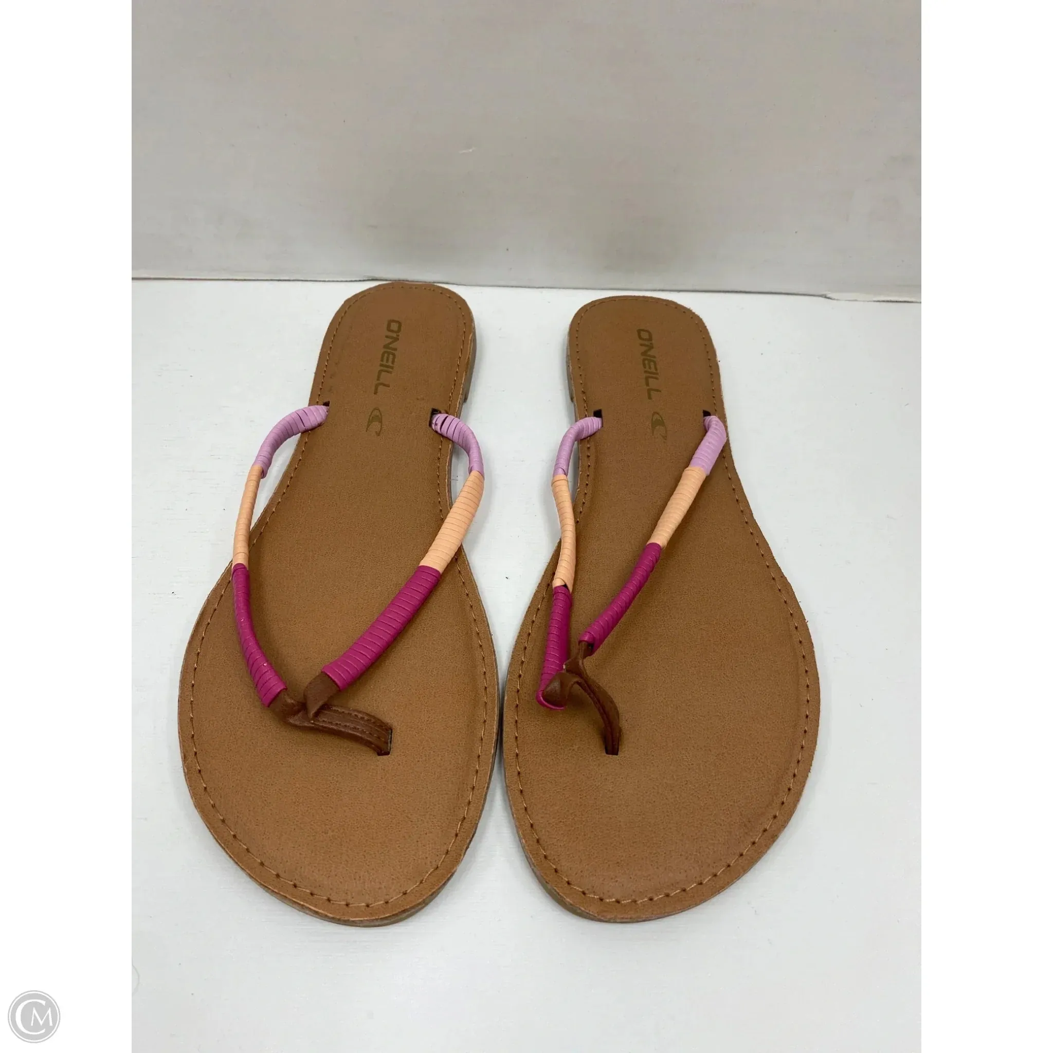 Sandals Flats By Clothes Mentor In Black, Size: 7.5