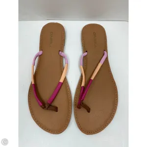 Sandals Flats By Clothes Mentor In Black, Size: 7.5