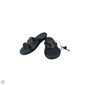 Sandals Flats By Crocs In Black, Size: 6
