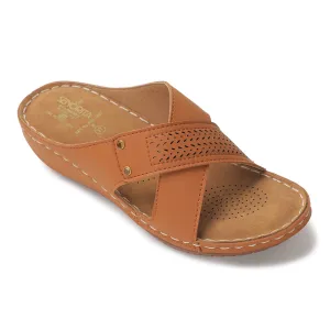 Senorita Tan Casual Slipper For Women AGL-105E By Liberty