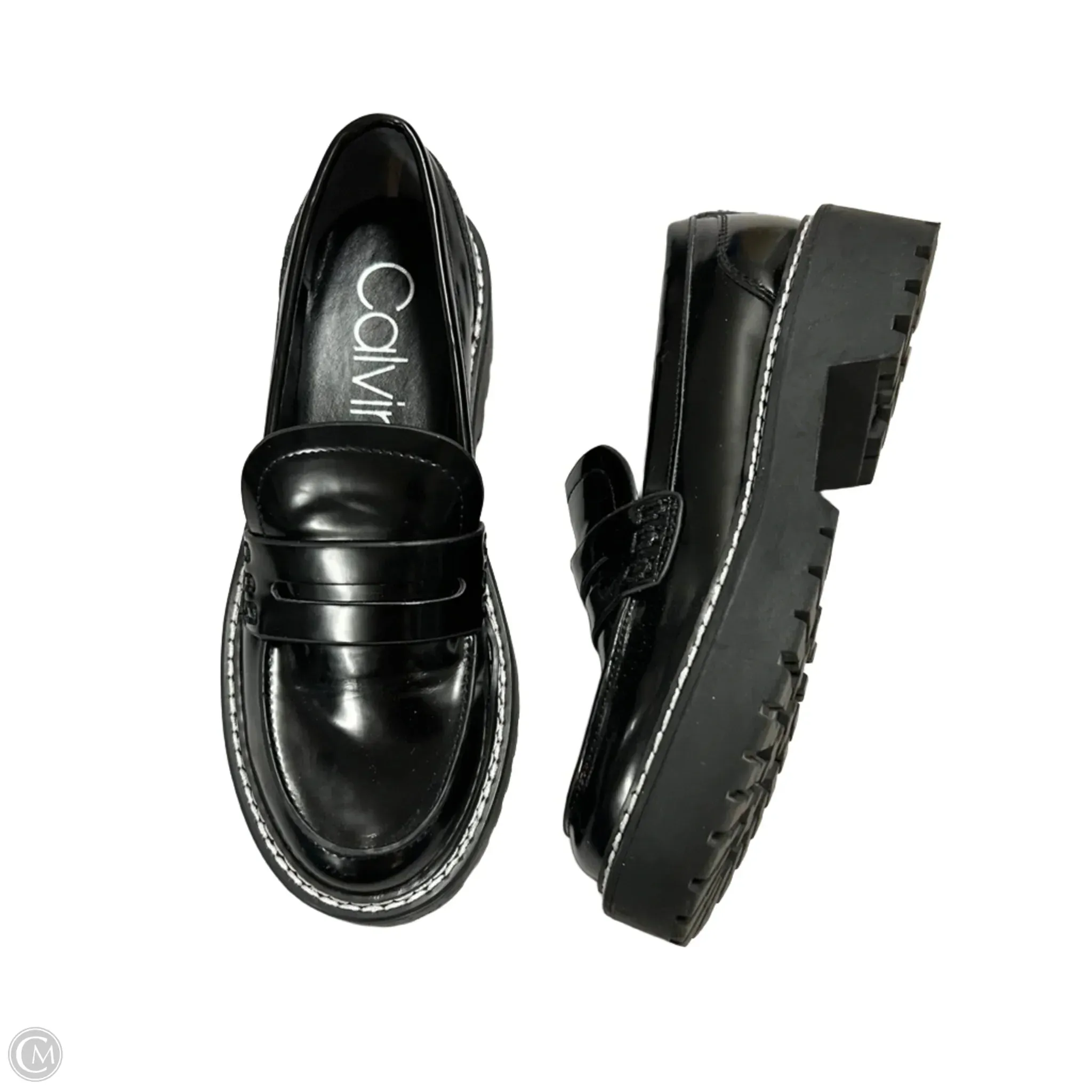 Shoes Flats By Calvin Klein In Black, Size: 5.5