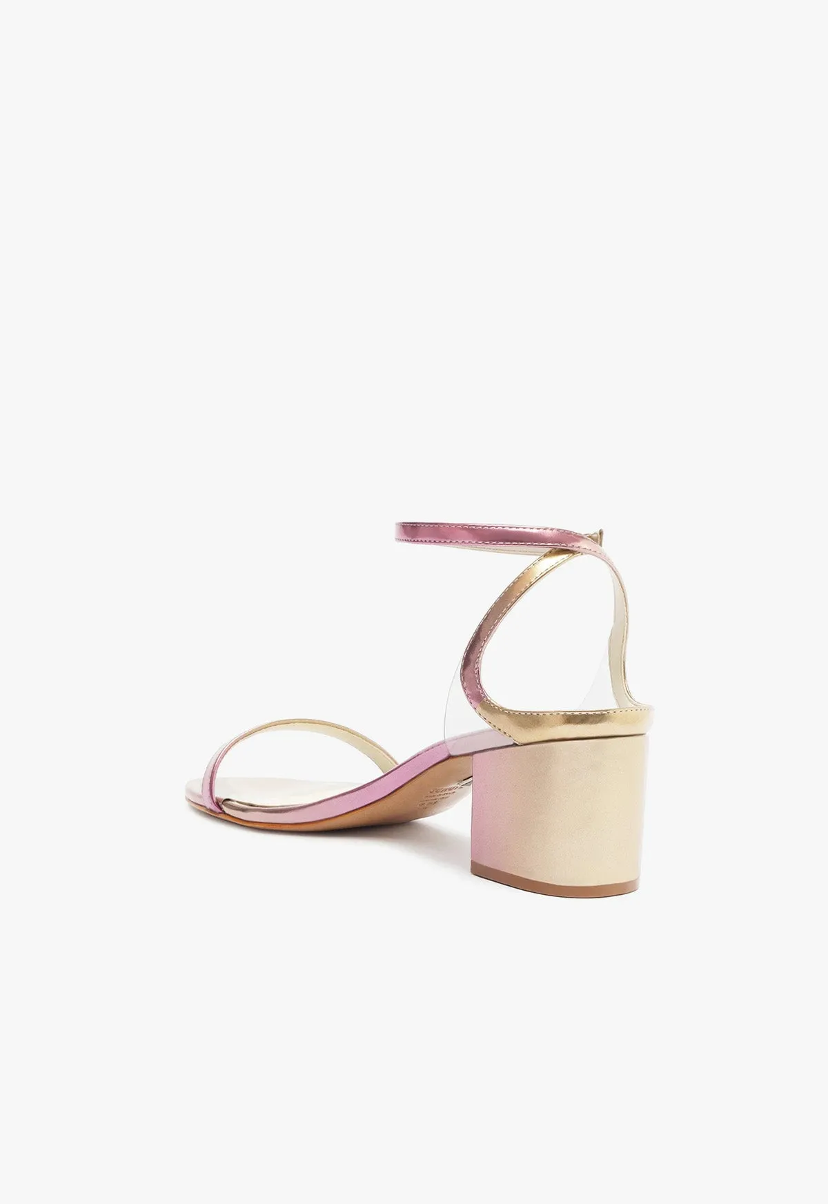 Skye Mid Block Specchio Leather Sandal