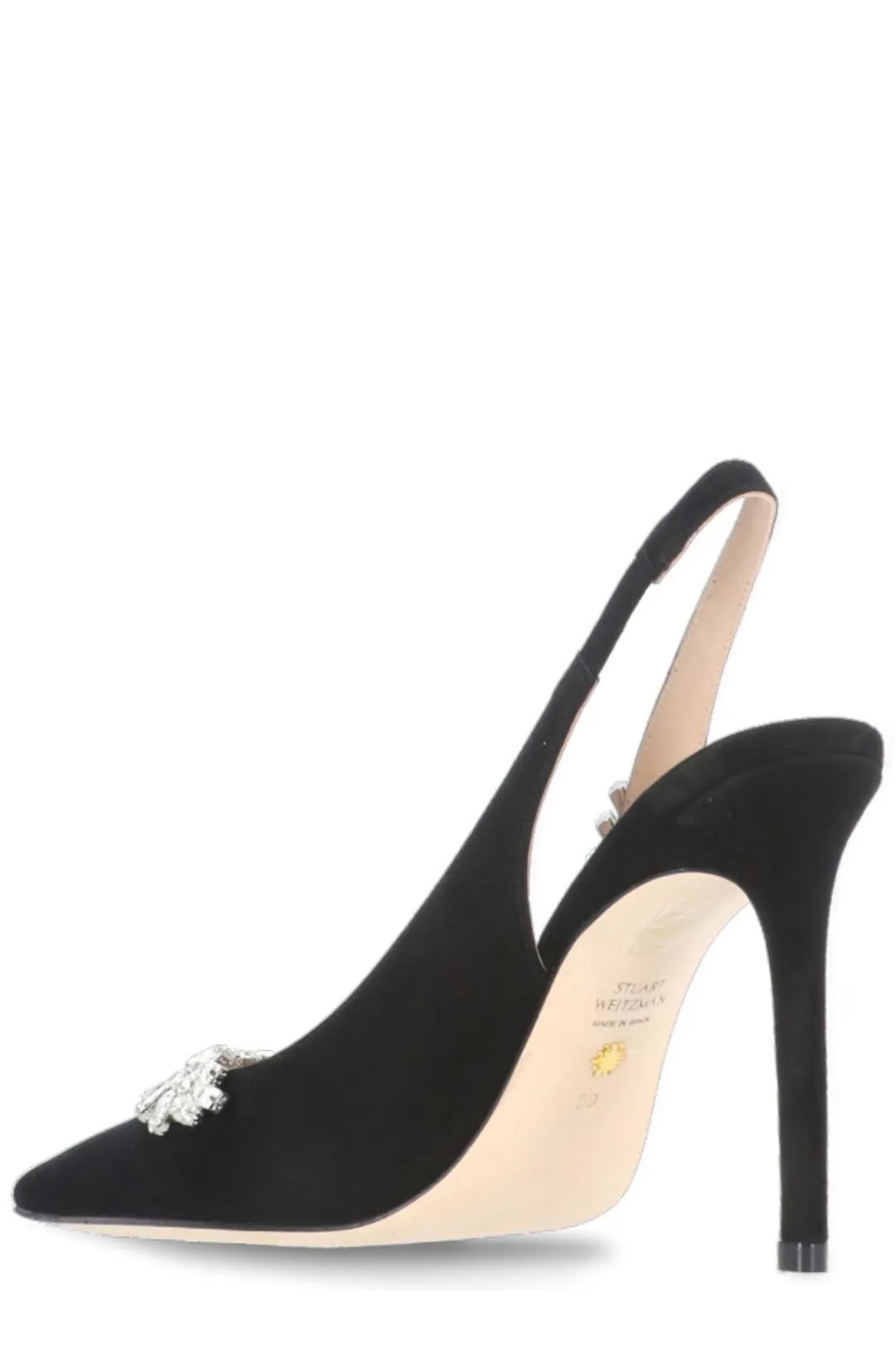 Stuart Weitzman Promise Embellished Slingback Pumps