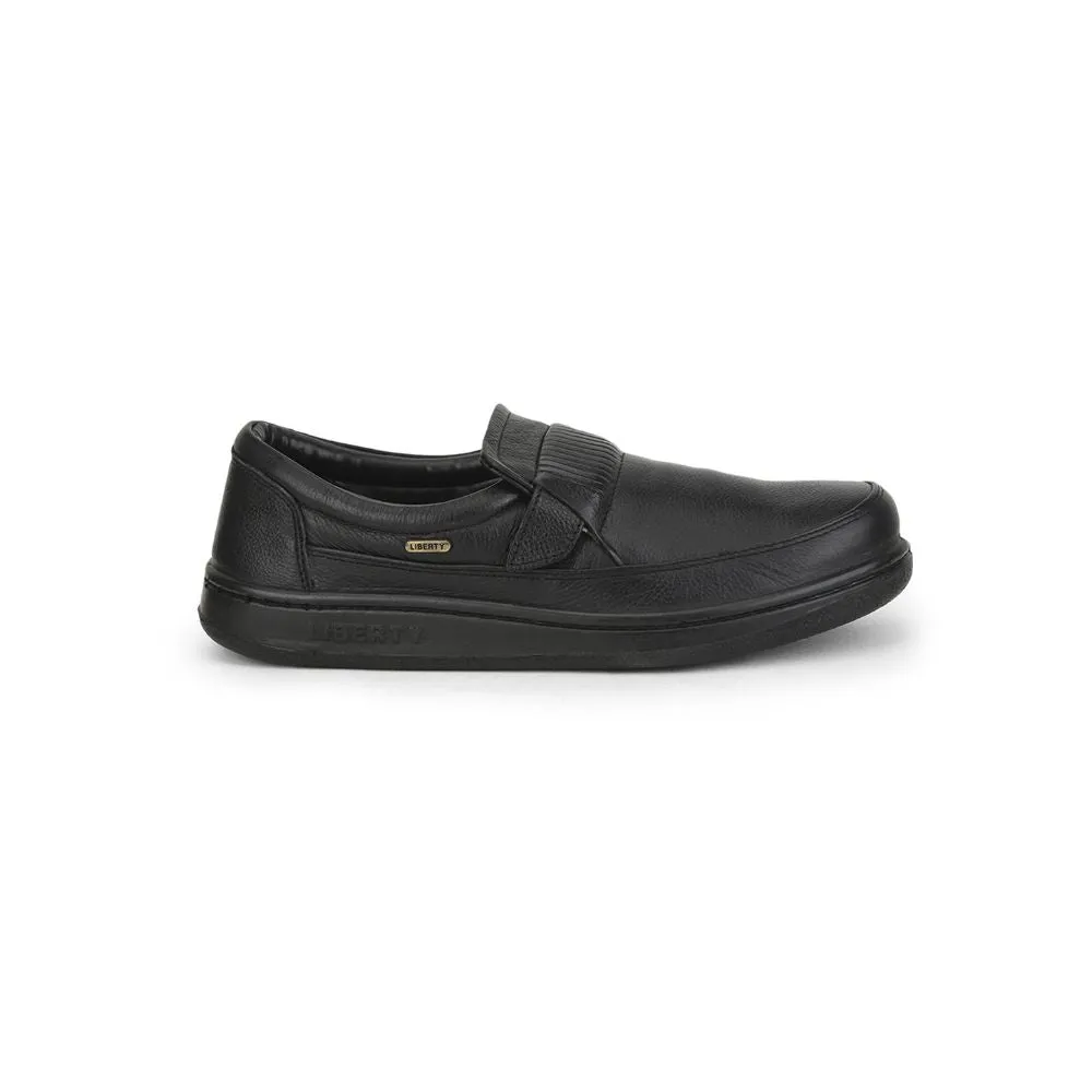 Warrior Casual Non Lacing Shoes For Men (Black) 2078-59 By Liberty