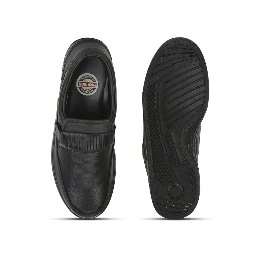 Warrior Casual Non Lacing Shoes For Men (Black) 2078-59 By Liberty