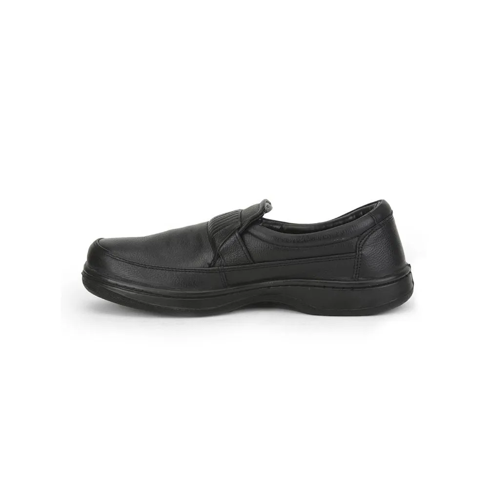 Warrior Casual Non Lacing Shoes For Men (Black) 2078-59 By Liberty
