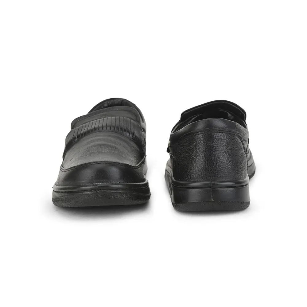 Warrior Casual Non Lacing Shoes For Men (Black) 2078-59 By Liberty